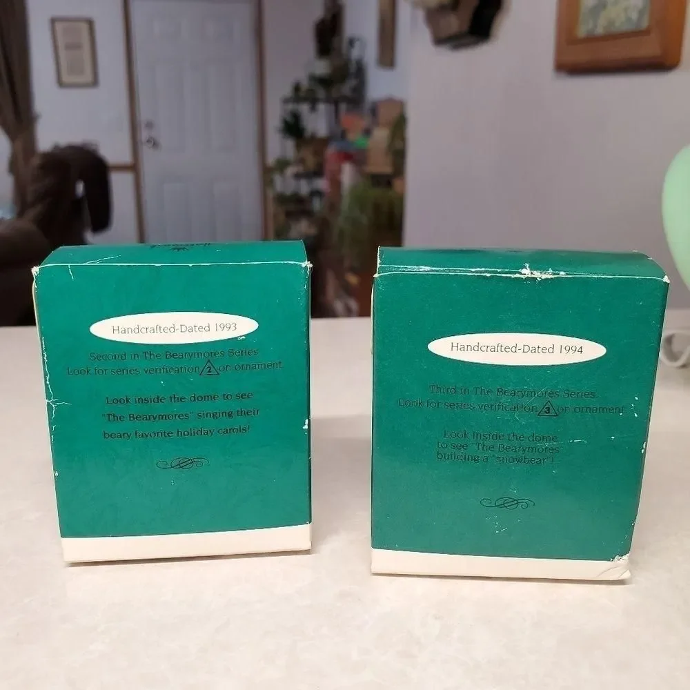 1993 & 1994 Hallmark Keepsake Ornament Collectors Series The Bearymores Mini Lot